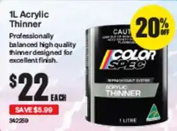 SuperCheap Auto Colorspec Acrylic Thinner offer