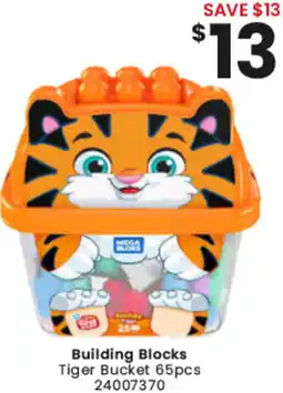 Toymate Building Blocks Tiger Bucket offer
