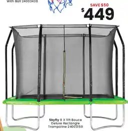 Toymate SkyflyBouce Deluxe Rectangle Trampoline offer