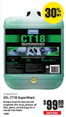 SuperCheap Auto Chemtech 20L CT18 Superwash offer