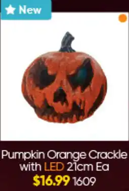 Lombard Pumpkin Orange Crackle with LED offer