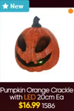 Lombard Pumpkin Orange Crackle with LED offer