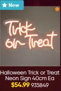 Lombard Halloween Trick or Treat Neon Sign offer