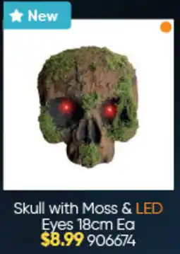 Lombard Skull with Moss & LED Eyes offer