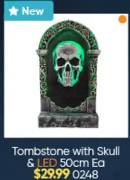 Lombard Tombstone with Skull & LED offer