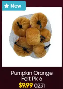 Lombard Pumpkin Orange Felt Pk 6 offer
