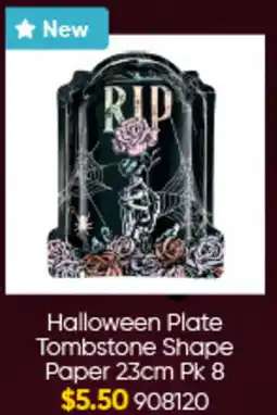 Lombard Halloween Plate Tombstone Shape Paper Pk 8 offer