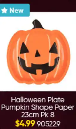 Lombard Halloween Plate Pumpkin Shape Paper Pk 8 offer