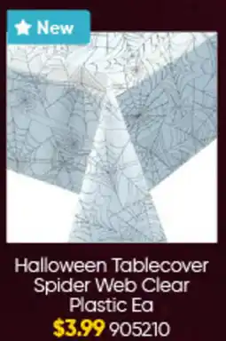Lombard Halloween Tablecover Spider Web Clear Plastic Ea offer