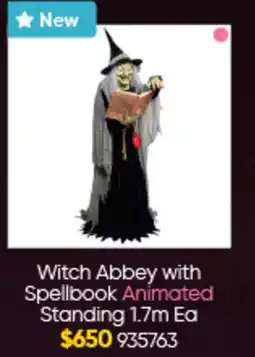 Lombard Witch Abbey with Spellbook Animated Standing Ea offer