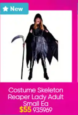Lombard Costume Skeleton Reaper Lady Adult Small Ea offer