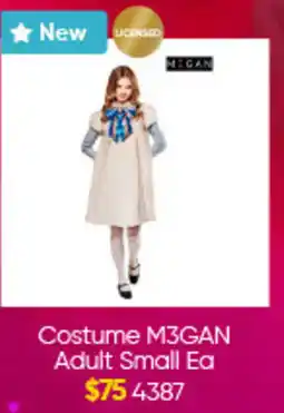 Lombard Costume M3GAN Adult Small Ea offer