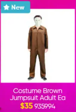 Lombard Costume Brown Jumpsuit Adult Ea offer