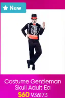 Lombard Costume Gentleman Skull Adult Ea offer