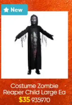 Lombard Costume Zombie Reaper Child Large Ea offer