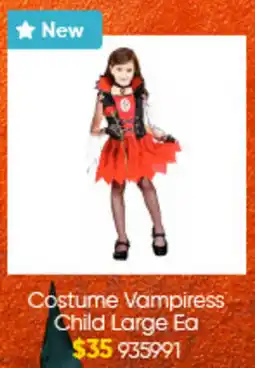 Lombard Costume Vampiress Child Large Ea offer