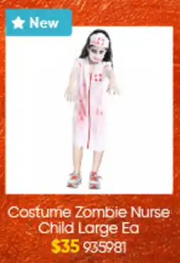 Lombard Costume Zombie Nurse Child Large Ea offer