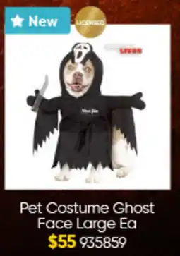 Lombard Pet Costume Ghost Face Large Ea offer