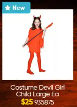 Lombard Costume Devil Girl Child Large Ea offer