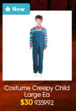 Lombard Costume Creepy Child Large Ea offer