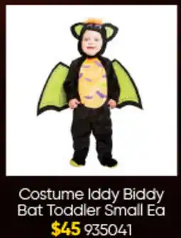 Lombard Costume Iddy Biddy Bat Toddler Small Ea offer