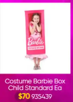 Lombard Costume Barbie Box Child Standard Ea offer