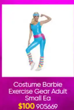 Lombard Costume Barbie Exercise Gear Adult Small Ea offer