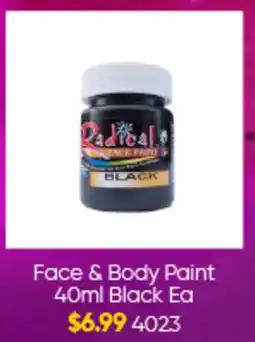 Lombard Face & Body Paint Black Ea offer
