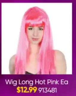 Lombard Wig Long Hot Pink Ea offer