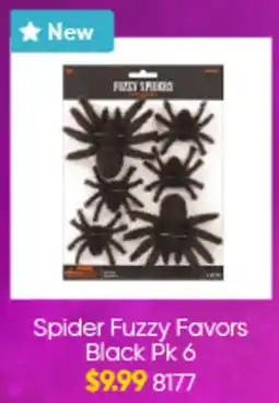 Lombard Spider Fuzzy Favors Black Pk 6 offer