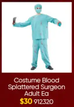 Lombard Costume Blood Splattered Surgeon Adult Ea offer