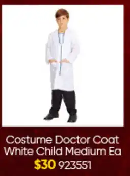 Lombard Costume Doctor Coat White Child Medium Ea offer
