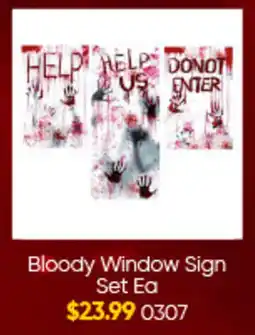 Lombard Bloody Window Sign Set Ea offer