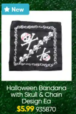 Lombard Halloween Bandana with Skull & Chain Design offer