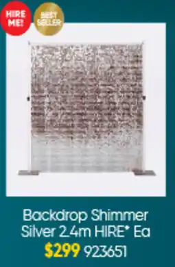Lombard Backdrop Shimmer Silver HIRE offer