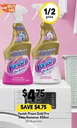 Drakes Vanish preen gold pro stain remover offer