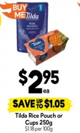 Drakes Tilda rice pouch or cups offer