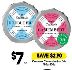 Drakes Cremeux camembert or brie offer