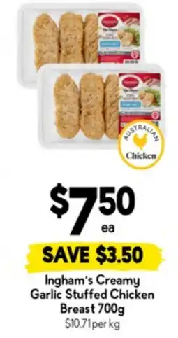 Drakes Ingham's Creamy Garlic Stuffed Chicken Breast offer