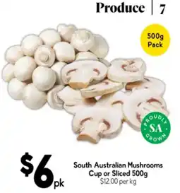 Drakes South australian mushrooms cup or sliced offer