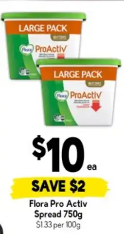 Drakes Flora pro activ spread offer
