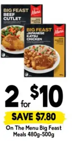 Drakes On the menu big feast meals offer