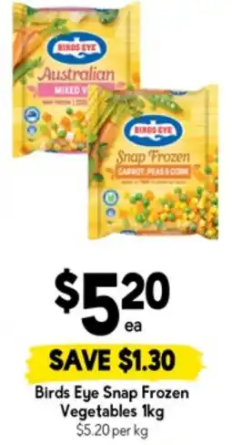Drakes Birds eye snap frozen vegetables offer