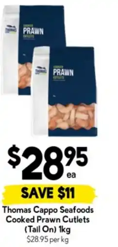 Drakes Thomas cappo seafoods cooked prawn cutlets offer