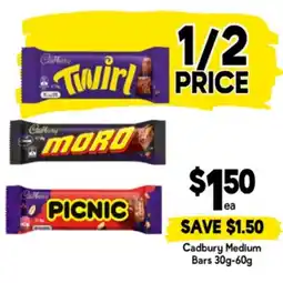 Drakes Cadbury Medium Bars offer