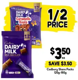 Drakes Cadbury share packs offer
