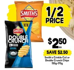 Drakes Smith's Crinkle Cut or Double Crunch Chips offer