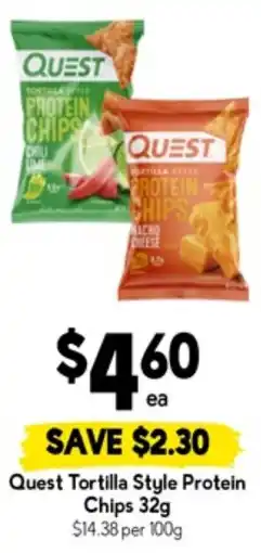 Drakes Quest tortilla style protein chips offer