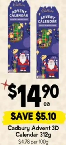 Drakes Cadbury Advent 3D Calendar offer