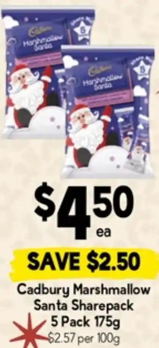 Drakes Cadbury Marshmallow Santa Sharepack offer